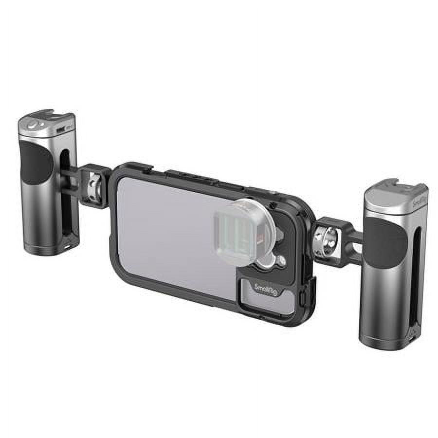 Dual Handheld Mobile Video Cage Kit for Apple iPhone 14 Pro Dual Handheld Mobile Video Cage Kit for Apple iPhone 14 Pro