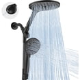 thumbnail image 1 of Dual Handheld Shower  Combo, 2-in-1 Rain Shower Heads System 8 Inch Rainfall Shower  and 10 Modes High  Hand Held Showerhead with Built-in Power Wash, 1 of 7