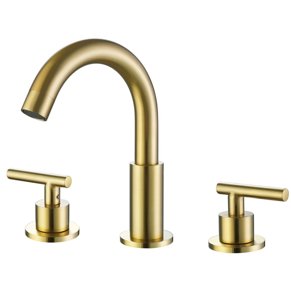 Dual Handle Deck Mounted Bathroom Widespread Faucet