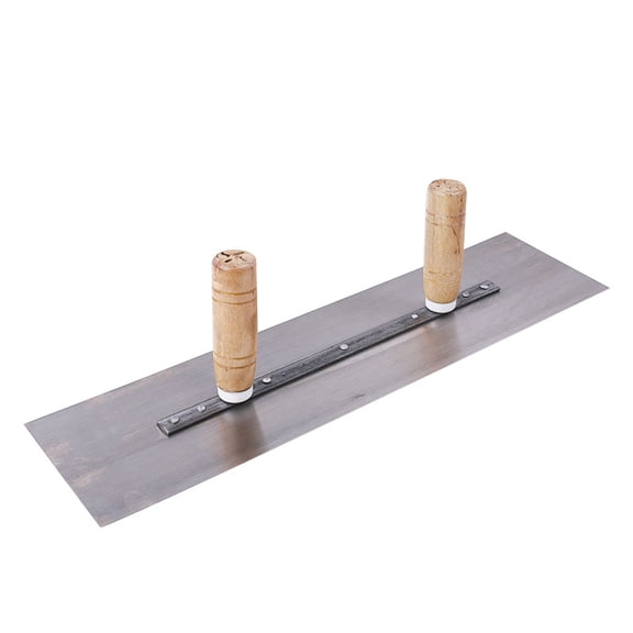 Dual Handle Finishing Trowels Masonry Trowel Tool With Wood Handle Cement Trowel Concrete Finishing Tool For Drywall Skimming Plastering Wall Filler