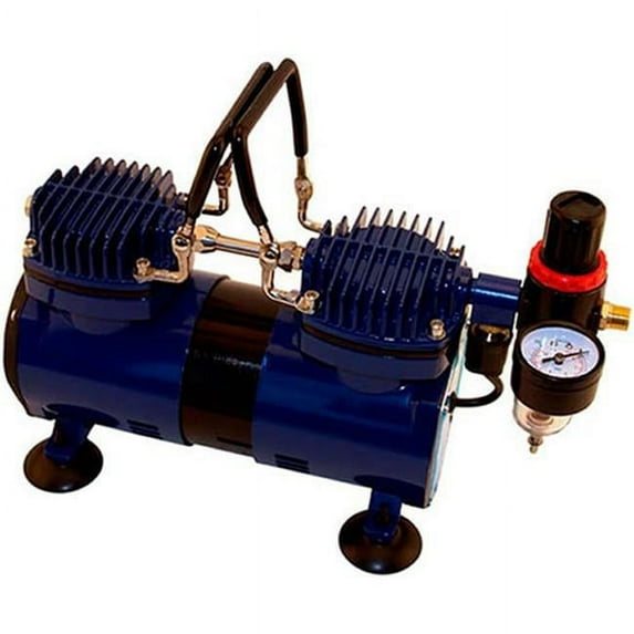 Dual Head 0.25 HP Compressor with Auto Shutoff & Regulator