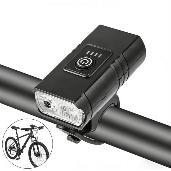 Dual Head Bike Light with Adjustable Flood and Spot Beam for Outdoor Cycling and Sports