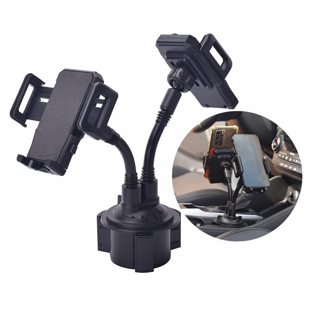 Dual Head Car Cup Holder Phone Mount for SUVs and Trucks