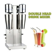 Dual Head Commercial Drink Mixer - 180W x 2, Adjustable Speed, High Performance Milkshake Maker for Smoothies, Shakes & Beverages, 110V