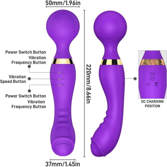 Dual Head Handheld Electric Massager, Lightweight High-Frequency Vibration for Home or Travel