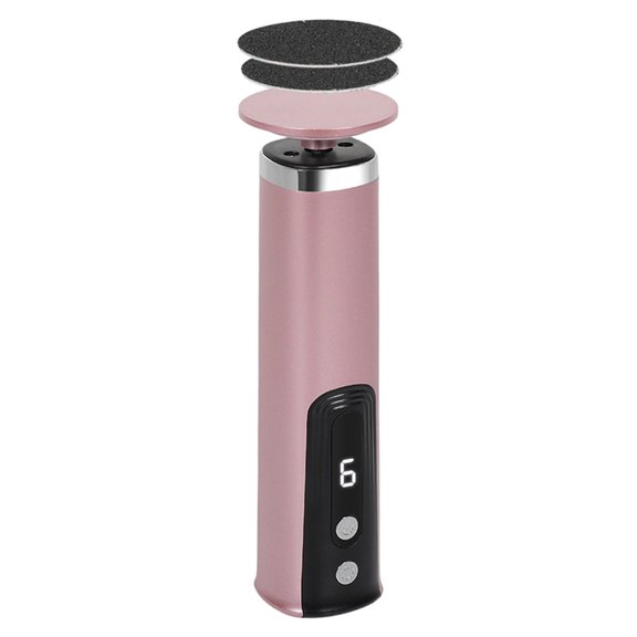 Dual-Head Metal Electric Foot Grinder Portable Rechargeable Callus Remover Dead Skin Remover with Multiple