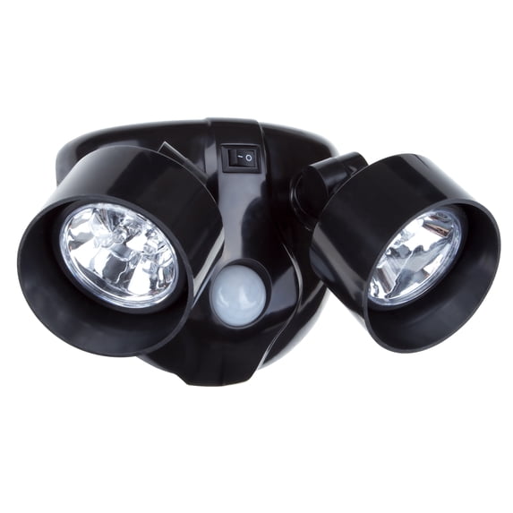 Dual Head Motion Sensor LED Wireless Security Light 360° Beam Angle – Adjustable for Outdoor, Black