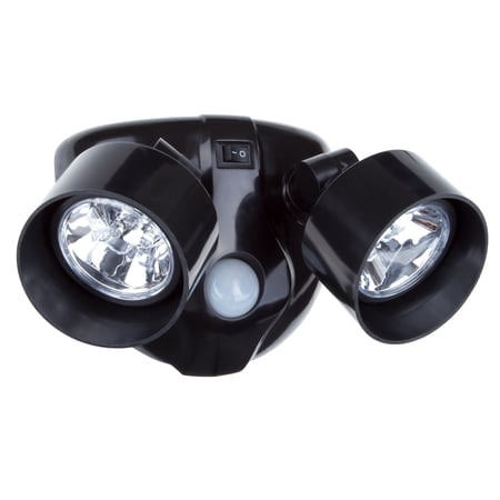 Dual Head Motion Sensor LED Wireless Security Light Outdoor Porch, Adjustable 360° Beam Angle