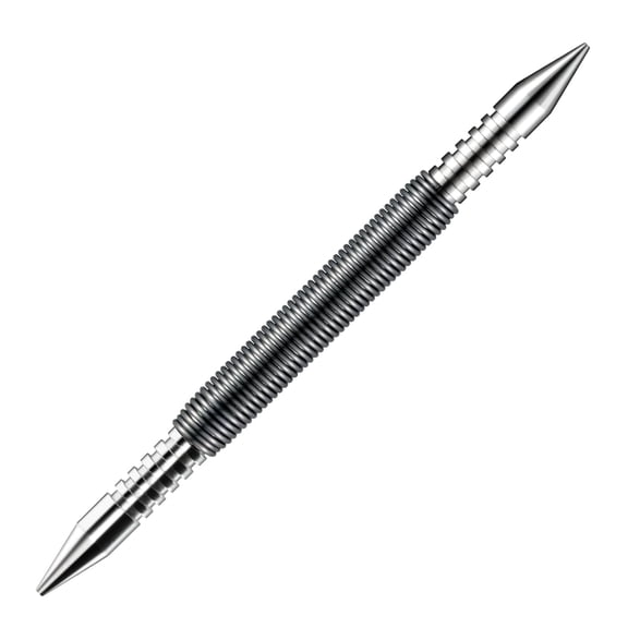 Dual Head Nail Setter, 1/32" and 1/16" Spring Loaded Nail Set, Hammerless Nail Punch Tool, Hand Tool for Metal or Wood, 3500 PSI Striking Force Counter Punch