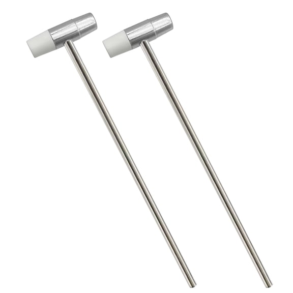 Dual Head Small Hammer 2pcs, Mini Mallet for Watch, Tuning, Woodworking, Toys, Handcraft, Leather, Instruments, Plastic Head and Metal Head, Smooth Grip, Jewelry Mallet
