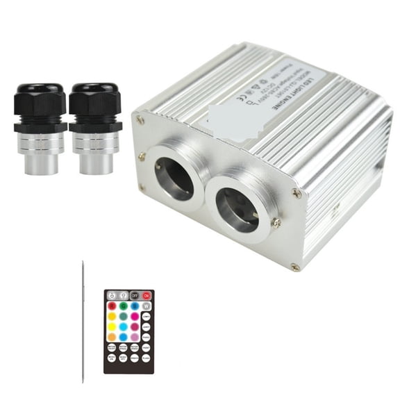 Dual Heads 28key Sound A-udio Remote&Bluetooth APP Smart Control RGBW 16W Twinkle LED Fiber Optic Star Ceiling DIY Light Engine ,Safe to Use
