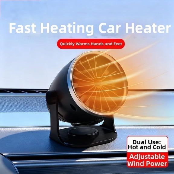 Dual Heating Cooling Car Heater 12V Defroster Defogger With Adjustable Airflow
