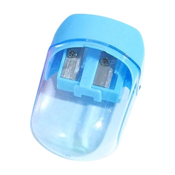 Dual-Hole Pencil Sharpener, Manual Pencil Sharpeners with Clear Case, Double Holes Pencils Sharpen Tool for Holiday Gifts, Classroom Rewards, Office Supplies