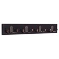 thumbnail image 1 of Dual Hook Coat Rack - Wall Mounted Hat & Key Organizer - Oil Rubbed Bronze - Bathroom Entryway Storage - 17.7" Wide Oil Rubbed Bronze Hooks/Dark Brown 4 Hooks, 1 of 9
