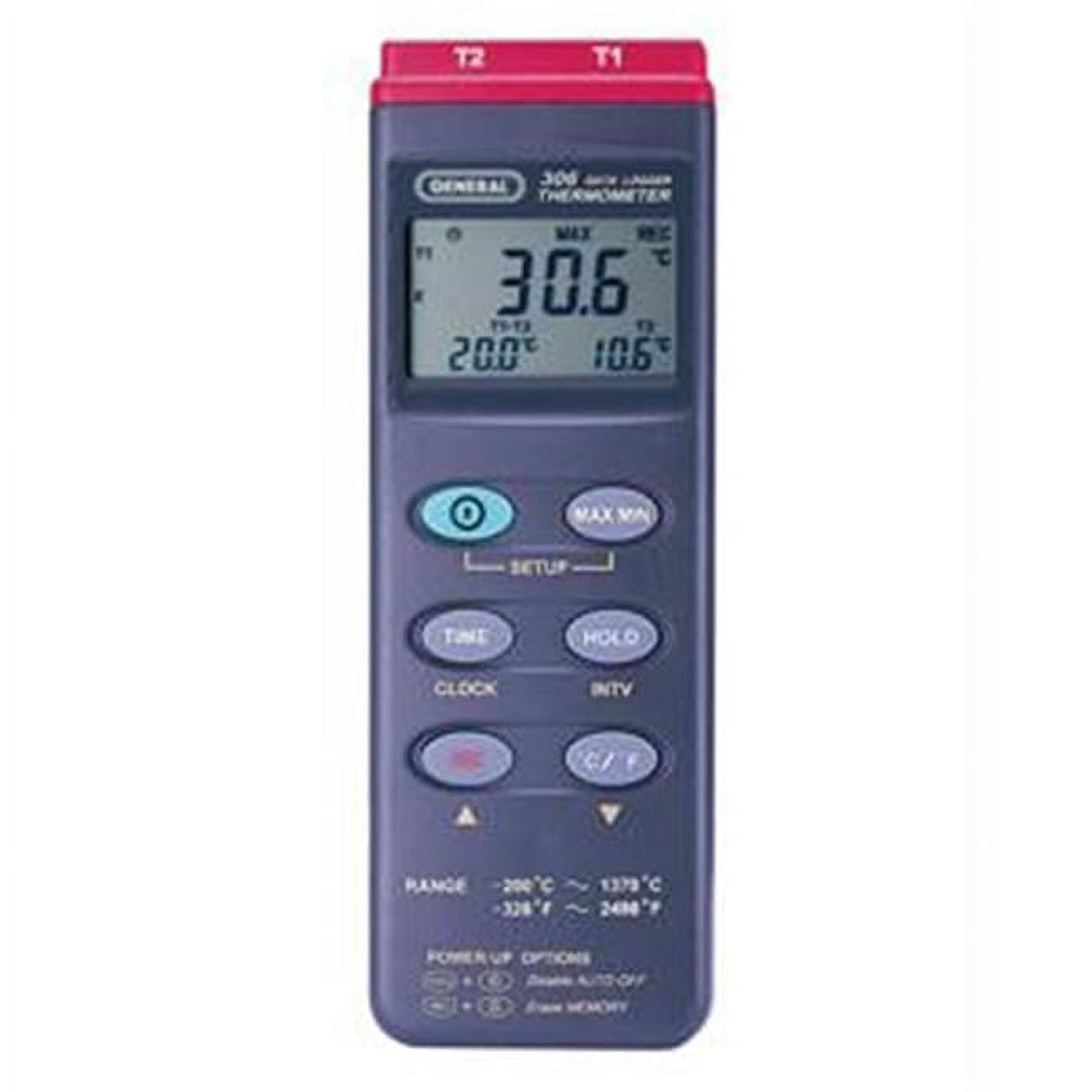Dual Input Data Logging Thermocouple Thermometer