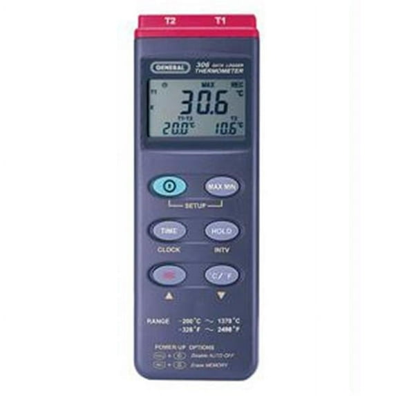 Dual Input Data Logging Thermocouple Thermometer