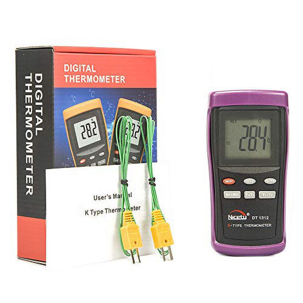 Dual Input KType Digital Thermometer For HVAC, Air Conditioner
