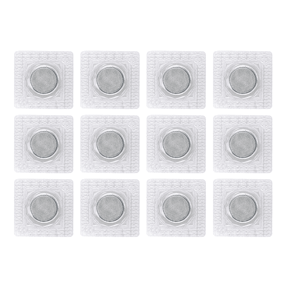 Dual Install Magnetic Snaps (Sew or Stick), 1.18” Hidden Neodymium Closures with PVC Cover, Strong Fasteners for Purses, Totes, Curtains, Tents - Pack of 12 (12Pcs)