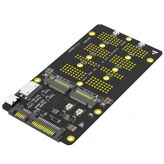 Dual Interface M.2 SATA B Key to SATA and M.2 NVME M Key to SFF-8611 Adapter Card For Enhanced Data Storage