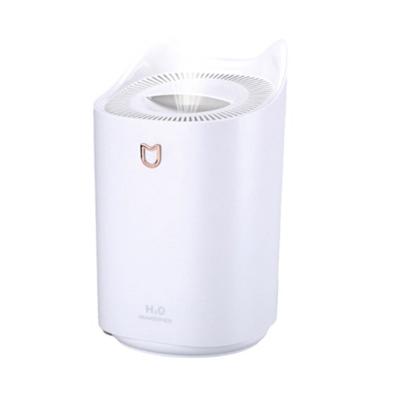 Dual Jet Air Humidifier 3000Ml Large Capacity Essential Oil Diffuser With Colorful Light Silent Mist Maker For Bedroom Living Room Office Home Aromatherapy White Pink(white)