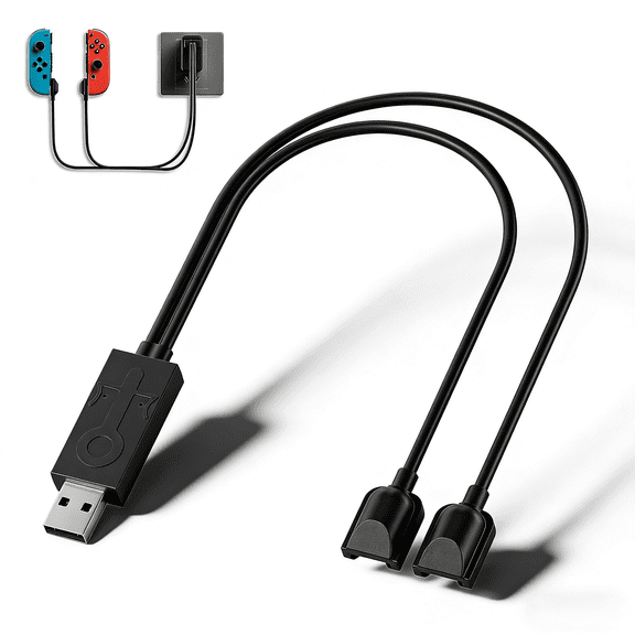 Dual Joy-Con Charging Dock for Nintendo Switch & OLED Model, Fast Charging Station with LED Indicator, Compact Portable Charger for Switch Controllers