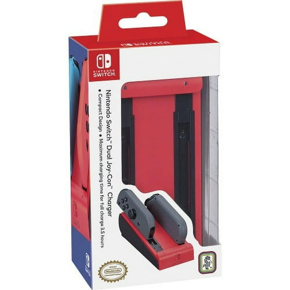 Dual Joy-Con Charging Dock for Nintendo Switch (Red), RDS, Nintendo Switch, 663293109685