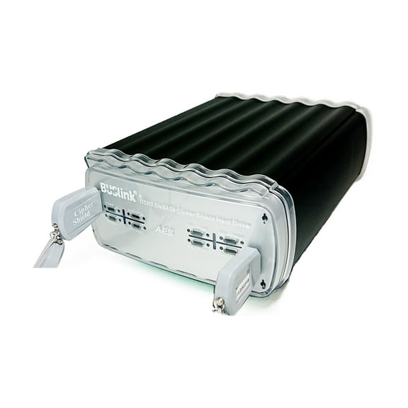 Dual Keys RAID 0 512-bit AES USB 3.0/eSATA CipherShield FIPS 140-2 Hardware Encrypted External Desktop Hard Drive (32TB)