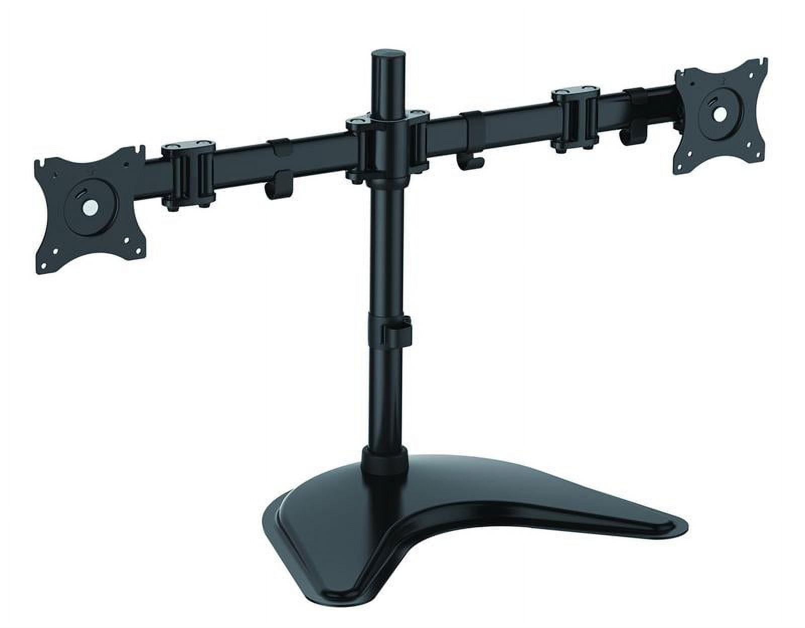 Dual Arm Black Steel Full-Motion Desk Mount for 13"-32" Monitors