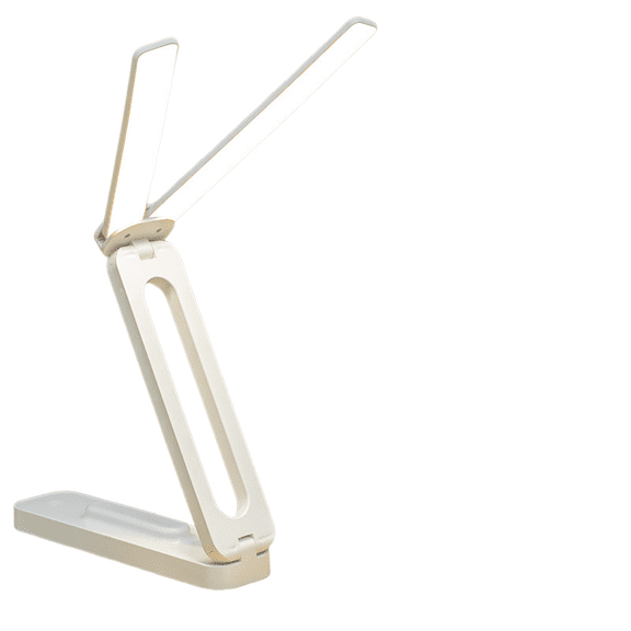 Dual-LED Desk Lamp with 3 Brightness Modes - Rechargeable & Battery Operated, Foldable Portable Light for Office/Home, Wireless Reading Lamp (Eye-Caring Strip Light)