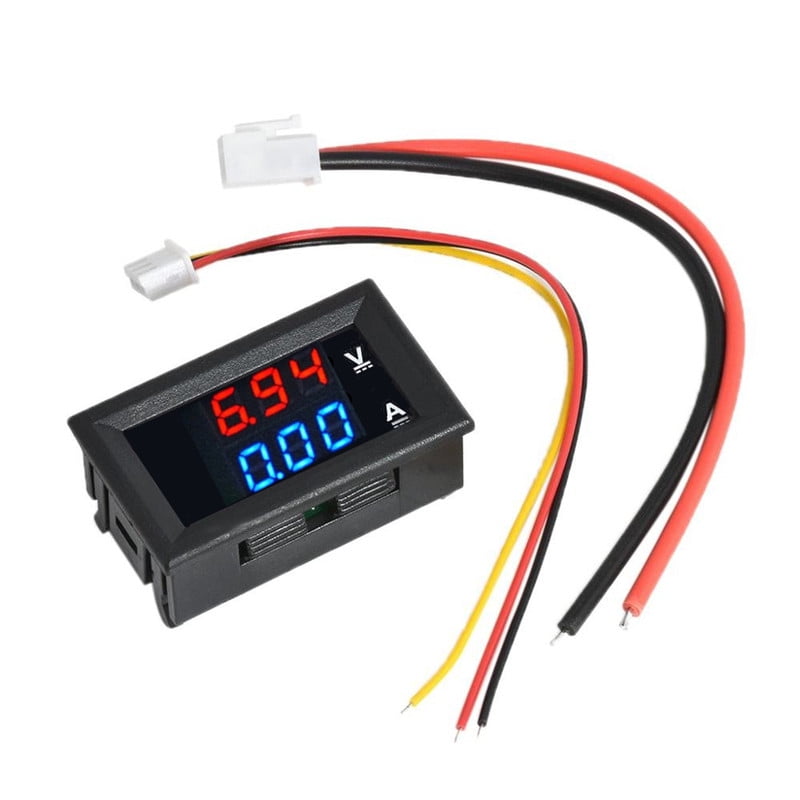 Dual LED Display Mini Digital Voltmeter Ammeter DC 100V 10A Panel Amp