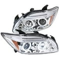 thumbnail image 1 of Dual LED Halo Projector Headlight In Chrome Housing Clear Lens Made For And Compatible With 2005 - 2010 Scion tC 05 06 07 08 09 10, 1 of 7