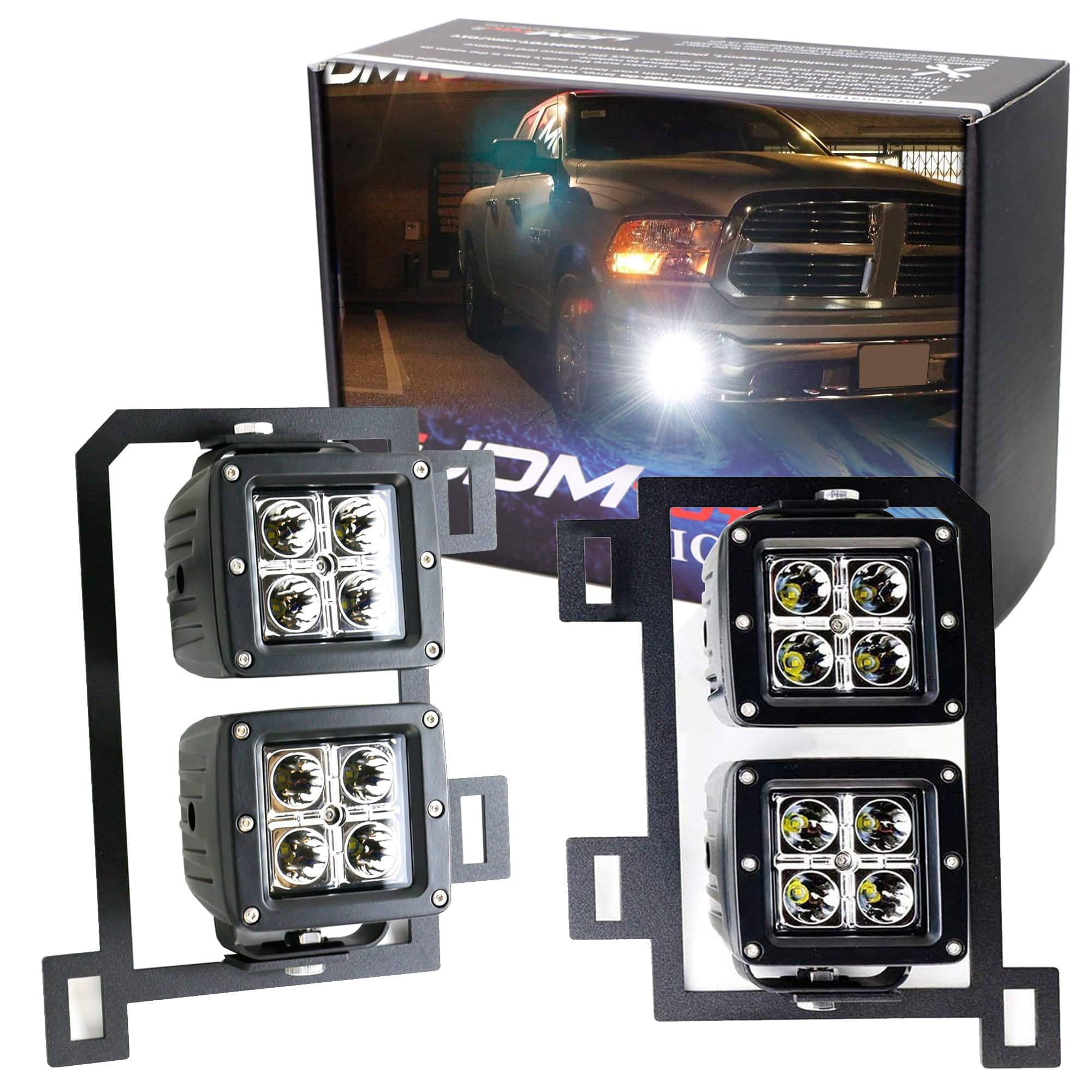 elf bar vape uk Dual LED Pod Light Fog Lamp Kit For 2013-18 Dodge RAM 1500, Includes (4)  20W High Power LED Cubes, Foglight Location Mounting Brackets &  Wiring/Adapter Harnesses