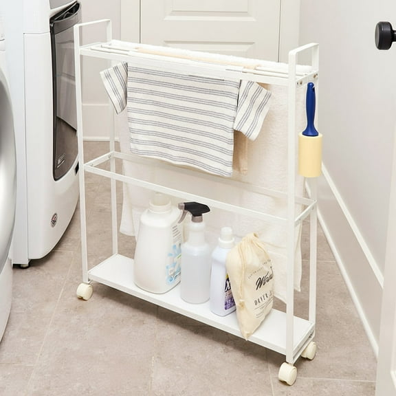 Dual Laundry Storage and Drying Rack