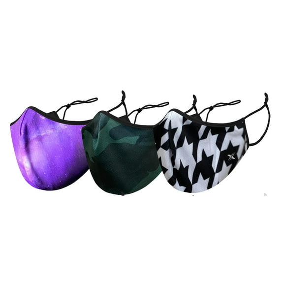 Dual Layer (3-Pack) Washable & Reusable Non-Medical Face Mask with Adjustable Ear-loops