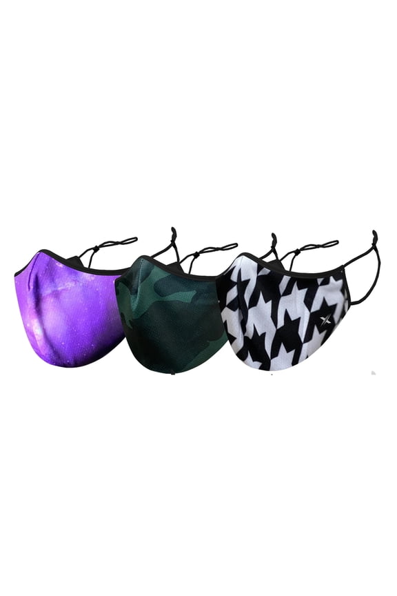 Dual Layer (3-Pack) Washable & Reusable Non-Medical Face Mask with Adjustable Ear-loops