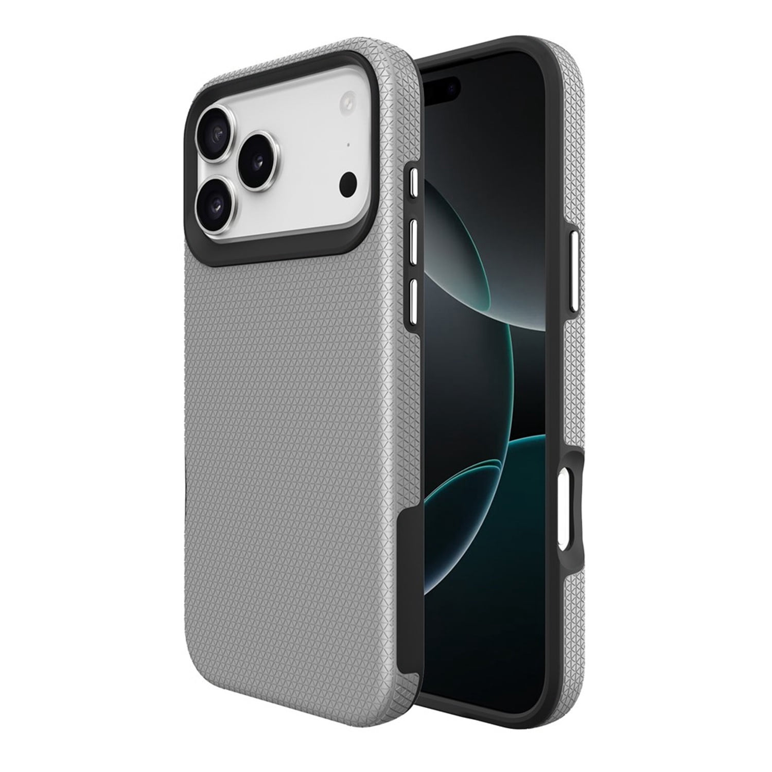 Dual Layer Heavy Protection Case for iPhone 17 Pro Max - Silver