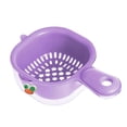 thumbnail image 1 of Dual-Layer Kitchen Draining Basket with Handle, Cute Fruit Vegetable Colander, 2026 New Strainer Bowl for Mini Berry, Tomato and Grape Washer, Small Veggie Drainer for Kitchen Food Prep, 1 of 9