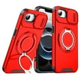 thumbnail image 1 of Dual Layer MagSafe Case with Rotating Stand and Privacy Camera Cover for iPhone 16e - Red, 1 of 5