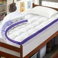 Dual Layer Memory Foam Twin XL Mattress Topper 2 Inch Gel Egg Crate