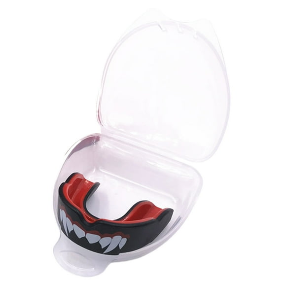 Dual Layer Sports Mouthguard Portable Boxing Tooth Brace Protection Premium Protection Adults Mouthguard Tooth Brace for Boxing MMA Rugby All Contact Sports (Black)