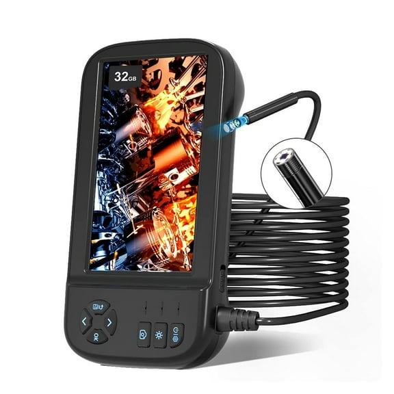 Dual Lens Borescope 1080P HD 8mm Industrial Endoscope 4.5 Inch IPS Screen Waterproof Snake Flexible Inspection Camera ,Stunning Clarity