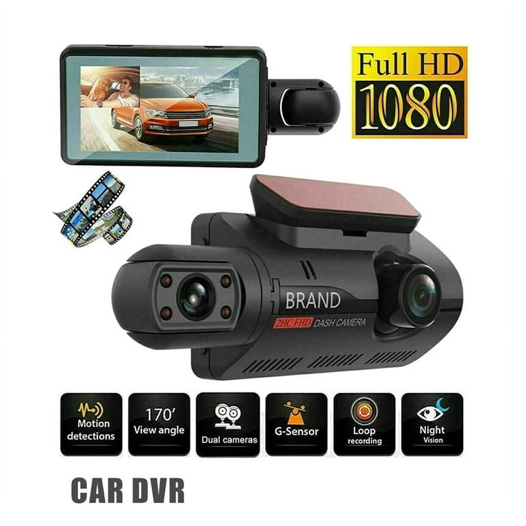 HD 1080P Dual Lens Dash Camera Car Front Inside Recorder Night Vision  G-Sensor