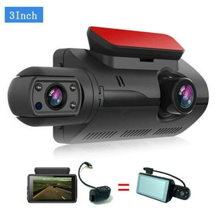 QIIBURR Car Cameras with Night Vision Front and Rear Dash Camera for Car  Front ,Night Vision Dash Cam ,3 Inch Ips Screen,Built in G-Sensor,480P Hd  Car
