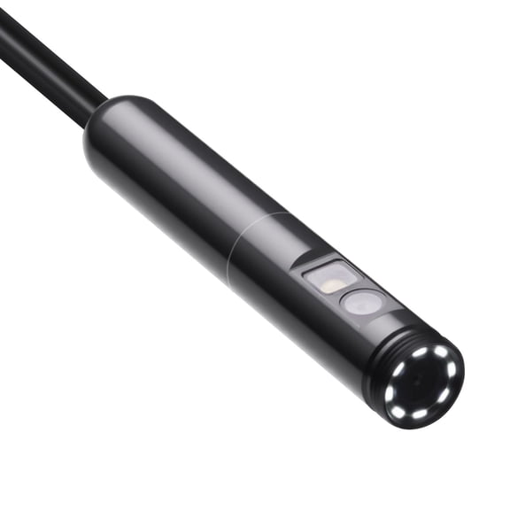 Dual Lens Endoscope Camera with Light 1920P HD Borescope for Android iOS 8+1 LED 2X Zoom 16.4FT Snake Cable IP67 Waterproof Inspection Camera for Auto Plumbing