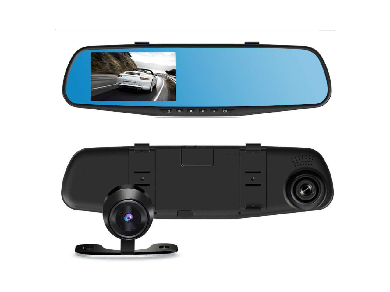 Dual Lens H1688 HD 1080P 4.2 Inch Monitor Dash Cam Rearview Mirror Car Recorder Camera DVR For Vehicles Front And Rear