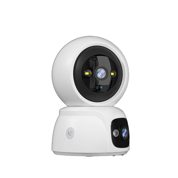 Dual Lens Indoor Security Camera, One-Click Calling, Two-Way Audio, Humanoid Detection, HD Night Vision, Baby Monitor
