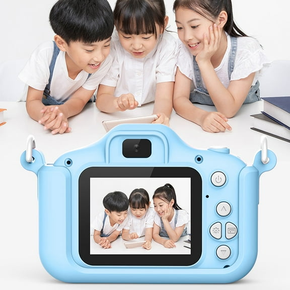 Dual Lens Mini Kids Camera Toy,High Resolution Photo Video Recorder,Built In Puzzle Games Learning Tool,Portable Lightweight Easy Operation Kit,Creative Educational Gift for Boys Girls