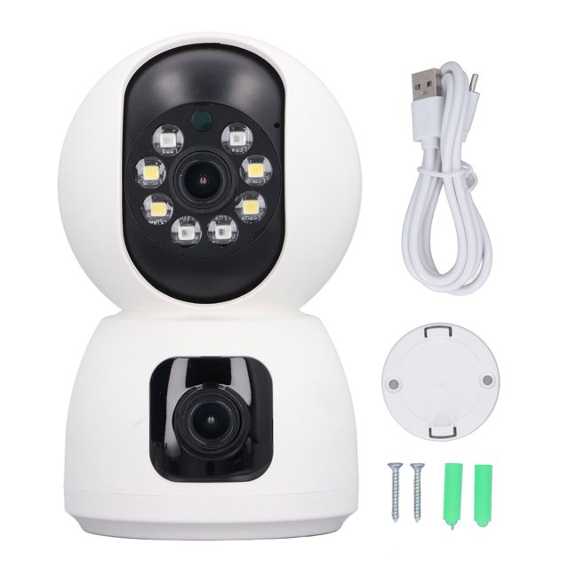 Dual Lens Security Camera Wireless 1080P 2 Way Talk Baby Monitoring