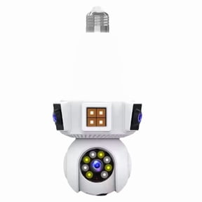 Dual Lens Smart Home Wireless Wifi E27 Cameras Mini Cctv Camera IR Night Vision Network Security IP Camera