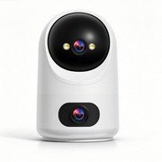 Dual Lens WiFi Camera, Bluetooth Setup,One-Touch Call & 30-Day Loop Recording
